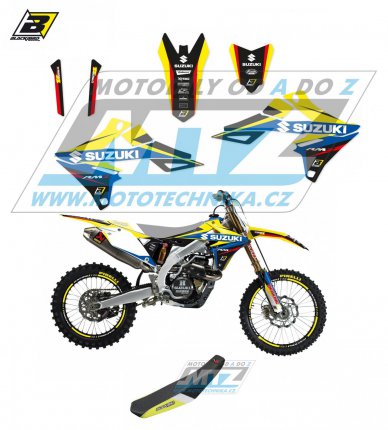 Polepy s potahem sedla (sada polep a potah sedla Dream) - Suzuki RMZ250 / 19-23 + RMZ450 / 18-23 - typ polep Dream4