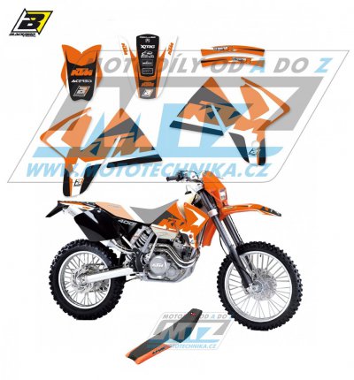 Polepy s potahem sedla (sada polep a potah sedla Dream) - KTM EXC+SX / 98-00 - typ polep Dream4