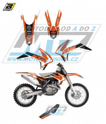 Polepy s potahem sedla (sada polep a potah sedla Dream) - KTM EXC+EXCF / 14-16 + SX+SXF / 13-15 - typ polep Dream4