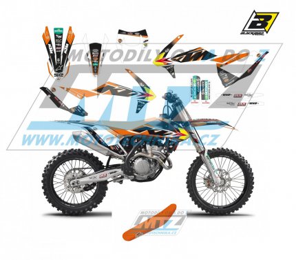 Polepy s potahem sedla (sada polep a potah sedla Graphics) - KTM EXC / 17-19 + SX+SXF / 16-18 - typ polep Replica KTM Trophy