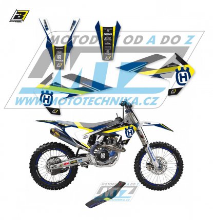 Polepy s potahem sedla (sada polep a potah sedla Dream) - Husqvarna FC250+FC350+FC450 + TC125+TC250 / 16-18 + FE250+FE350+FE450+FE501 + TE125+TE250+TE300 / 17-19 - typ polep Dream4