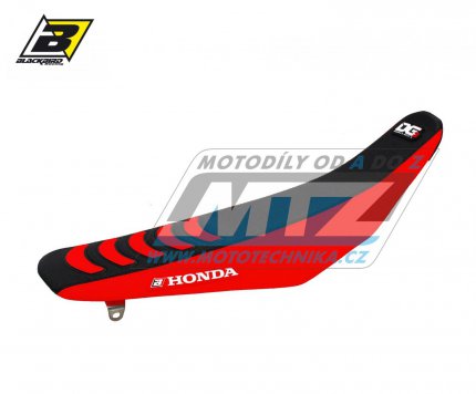 Sedlo kompletn Honda CRF250R / 14-17 - barva erno-erven - typ potahu DG3 - zven proveden +15mm