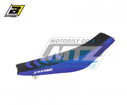 Sedlo kompletn Yamaha YZF250 / 14-18 + YZF450 / 14-17 + WRF250 / 15-19 + WRF450 / 16-18 - barva erno-modr - typ potahu DG3 - zven proveden +15mm