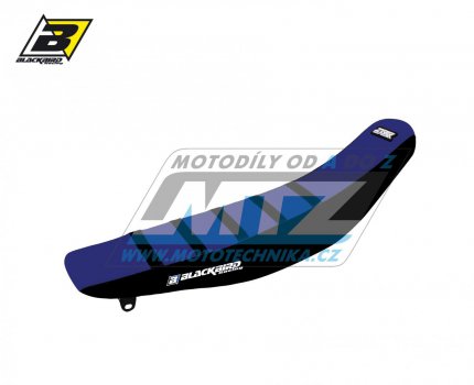 Sedlo kompletn Yamaha YZ125+YZ250 / 02-21 + WR125+WR250 / 16-21 - barva modro-ern - typ potahu ZEBRA - zven proveden +15mm