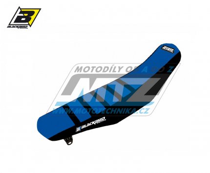 Sedlo kompletn Yamaha YZF250 / 19-23 + YZF450 / 18-22 + WRF250 / 20-23 + WRF450 / 19-23 - barva modro-ern - typ potahu ZEBRA - zven proveden +15mm