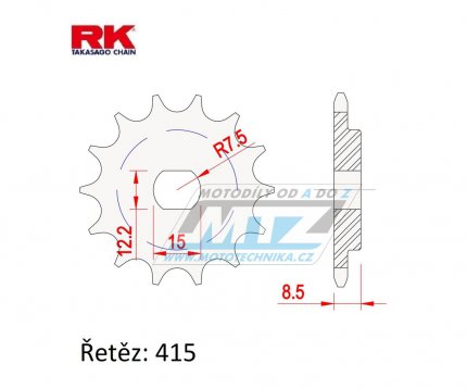 Koleko etzov (pastorek) 95-KTM50B-11zub RK - KTM 50SX / 09-23 + Husqvarna TC50 / 17-23