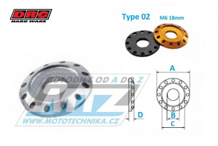 Podloka Alu 6 - DRC Aluminum Spacer Type02 (M6 18mm) - DRC D58-57-244 - titan