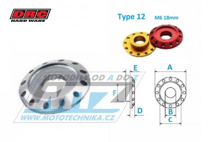 Podloka Alu 6 - DRC Aluminum Spacer Type12 (M6 18mm) - DRC D58-57-444 - titan