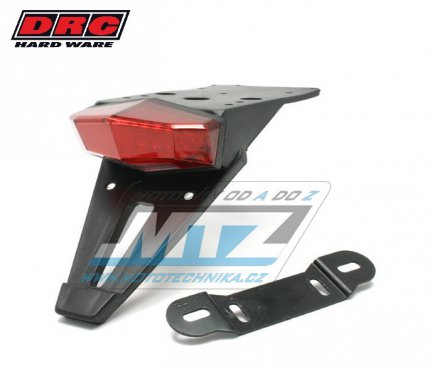 Zadn svtlo LED Edge2 12V erven s drkem SPZ + osvtlenm SPZ (bl barvy) - DRC MOTOLED EDGE-2 TAIL LIGHT HOLDER PLASTIC UNIVERSAL - DRC D45-14-001