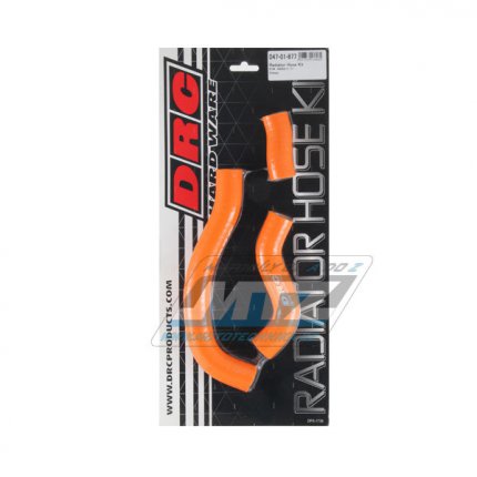 Hadice chladie DRC RADIATOR HOSE KIT - DRC D47-01-877 - KTM 450SXF / 07-12 + 450SMR - oranov (sada 3ks)