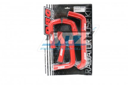 Hadice chladie DRC RADIATOR HOSE KIT - DRC D47-02-243 - Gas-Gas EC200+EC250+EC300 / 11-17 - erven (sada 5ks)