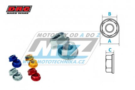 Matice Alu NUT - DRC M6 Aluminum Flange Nut - DRC D58-53-901 - titan