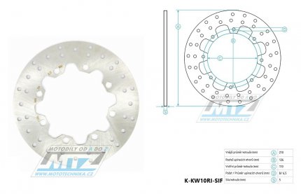 Kotou brzdov (210/110/8D) - Kawasaki KMX125 / 86-03