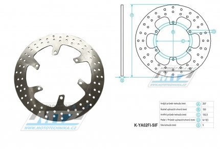 Kotou brzdov (267/132/6D) - kulat desing - Yamaha XT600 / 83-95 + XTZ600 Tenere / 83-91