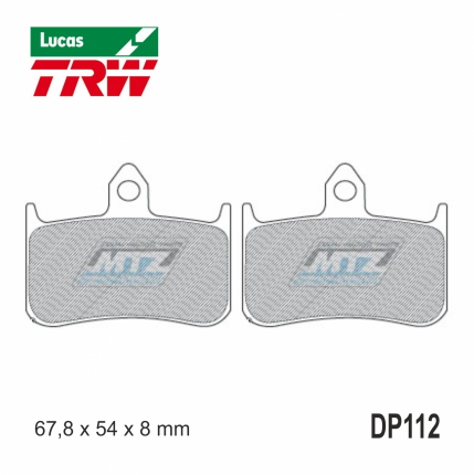 Destiky brzdov DP112-LUSV TRW Lucas MCB593SV - sms Sinter Road