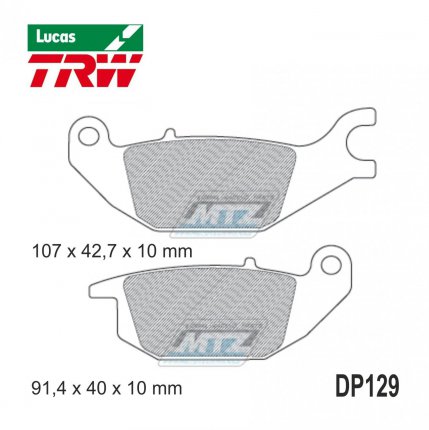 Destiky brzdov DP129-LU TRW Lucas MCB738 - sms Allround