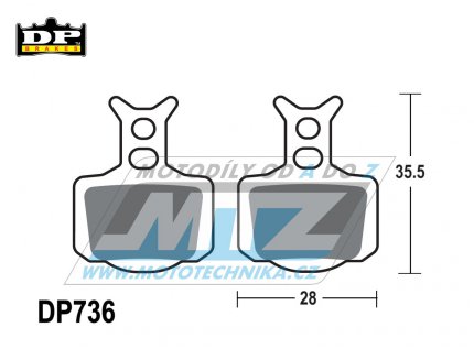 Destiky brzdov DP Brakes DP736 - sms Premium OEM Sinter