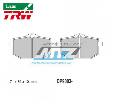 Destiky brzdov DP9003-LU TRW Lucas MCB568 - sms Allround