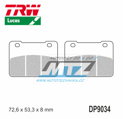 Destiky brzdov DP024-LUSRM TRW Lucas MCB849SRM - sms Sinter Scooter