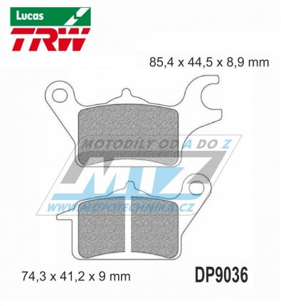 Destiky brzdov DP9036-LU TRW Lucas MCB881 - sms Allround