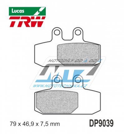 Destiky brzdov DP9039-LU TRW Lucas MCB749 - sms Allround