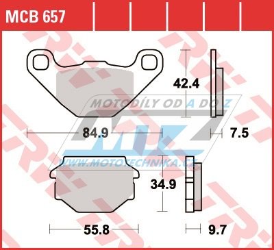 Destiky brzdov DP9049-LU TRW Lucas MCB657 - sms Allround