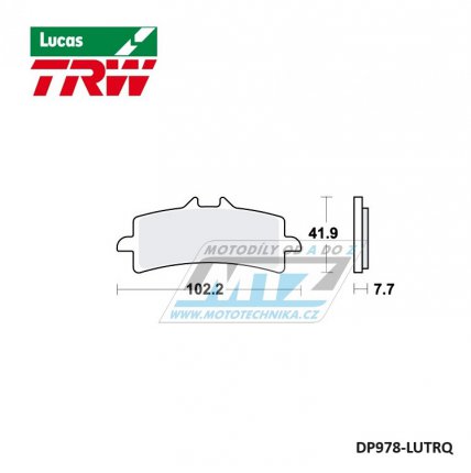 Destiky brzdov DP978-LUTRQ TRW Lucas MCB792TRQ (sada 4ks) - sms Racing Road