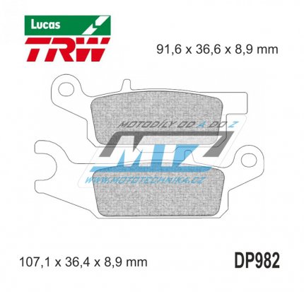 Destiky brzdov DP982-LUSI TRW Lucas MCB804SI - sms Sinter Offroad