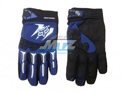 Rukavice motokros FOX DIRTPAW - modr - velikost S