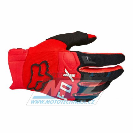 Rukavice motokros FOX DIRTPAW MX21 - erven - velikost L