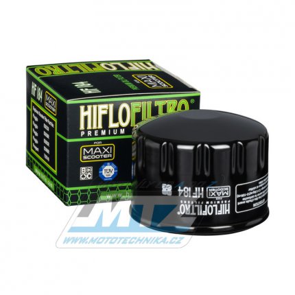 Filtr olejov HF184 (HifloFiltro) - Adiva 400AD + Aprilia 400+500 + Gilera 500 + Malaguti 500Spider Max +  Peugeot 400+500 + Piaggio 400+500