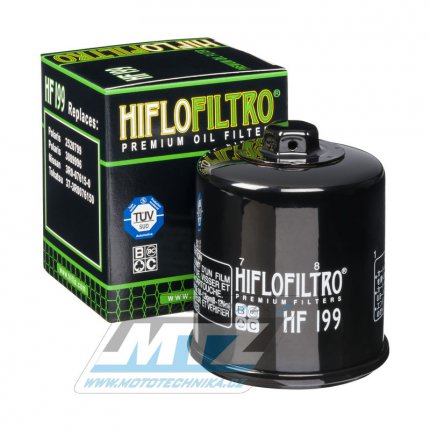 Filtr olejov HF199 (HifloFiltro) - Indian Scout + Nissan NSF15+NSF20+NSF25+NSF30 + Polaris 330 Trail + 400 Hawkeye + 450 Sportsman + 500 Sportsman + 850 Scrambler +  850 Sportsman XP + 1000 Sportsman XP + Tohatsu MFS15+MFS20+MFS25+MFS30