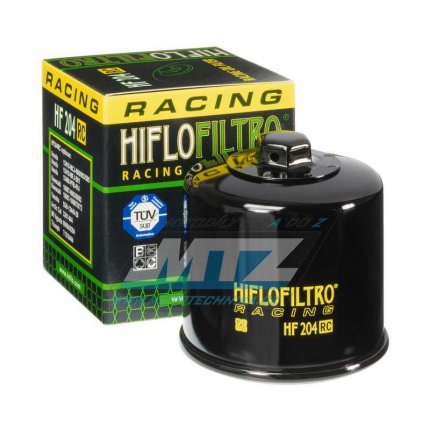 Filtr olejov HF204RC (HifloFiltro) ern - Arctic Cat 650V2 + Honda 20hp + CB500 + CBR1000 + SH300i + Kawasaki KVF750+Jet Ski Ultra+W650 + Mercury Fourstroke + MV Agusta F4R + Suzuki VZ1600 + Triumph 675Street+1600 Thunderbird + Yamaha YFM450 Grizzl