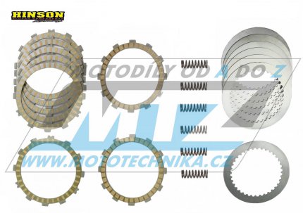 Sada spojkovch lamel tecch, ocelovch a pruin Hinson - Suzuki RMZ450 / 05-24 + RMX450Z / 10-19 + LTR450 / 06-11