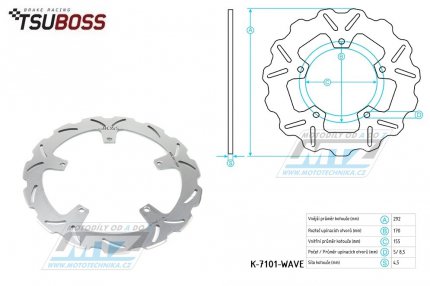 Kotou brzdov nerezov (292/156/5D) - Yamaha YZF-R125 / 08-13