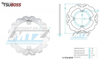 Kotou brzdov (260/141/4D) zubat desing - Suzuki DL650VStrom / 04-17 + DL1000VStrom / 02-17 + Kawasaki KLV1000 / 04-06