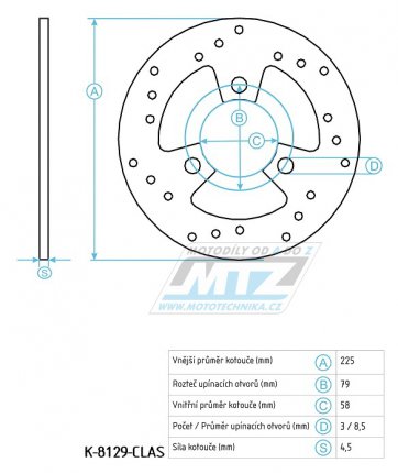 Kotou brzdov (226/58/3D) - Kymco People50 / 99-11  + People125 / 99-14 + People150 / 99-04