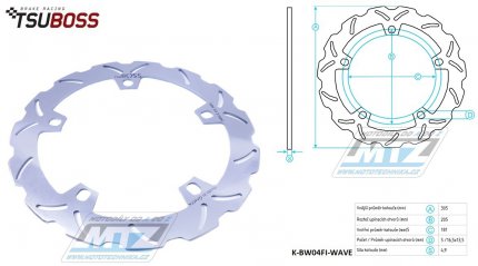 Kotou brzdov (305/181/5D) - zubat design WAVE - BMW F750GS+F850GS+R850 + R1100+R1100RT + R1150GS+K1200+R1200+HP2 + R1250GS+R1250R+R1250RS+R1250RT