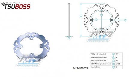 Kotou brzdov - zubat desing Wave - KTM 50SX / 14-25 + Husqvarna TC50 / 17-25 + Gas-Gas MC50 / 21-25