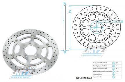 Kotou brzdov plovovouc (320/69/5D) kulat desing - Suzuki GSX1400+GSX1300R Hayabusa+GSXR1000+GSXR600+GSXR750 + TL1000S+TL1000R