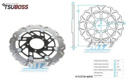 Kotou brzdov (310/78/5D) - zubat design - Triumph Bonneville865 + Bonneville865 SE + Speedmaster865