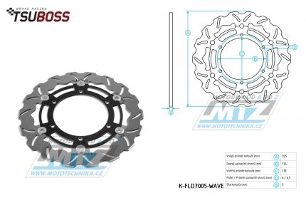 Kotou brzdov (305/118/6D) - zubat design - BMW R850+K100+K1+K1100+R1100