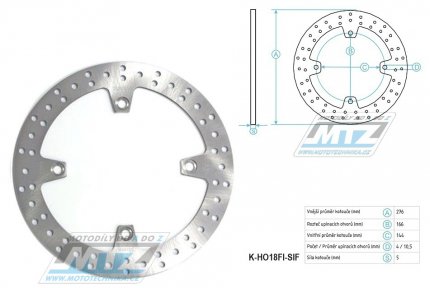 Kotou brzdov (276/144/4D) - Honda XRV750 Africa Twin / 90-03