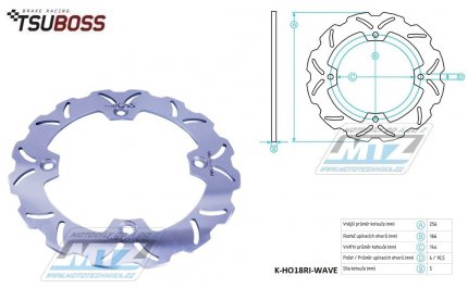 Kotou brzdov (256/144/4D) - Honda XRV750 AfricaTwin / 90-03 + XL1000V Varadero / 99-02 + NSR250+NSR400 / 85-86