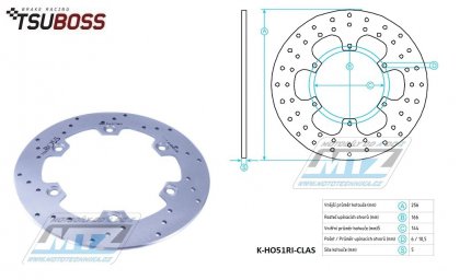 Kotou brzdov (256/144/6D) - Honda XL1000V Varadero / 03-11+CB1100N / 17-18+CB1100RS / 17-18+CBR1100 / 98-07+CB1100SF X-Eleven / 00-03+CB1300