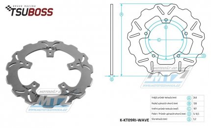 Kotou brzdov (240/107/5D) - Husqvarna + KTM 690Duke+SM690+SMC690+790Duke+890Duke + 950Supermoto+990SMR+990Supermoto+990Superduke + GASGAS