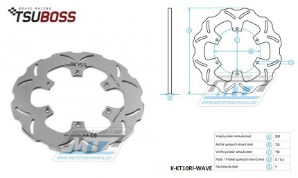 Kotou brzdov (240/110/6D) - KTM 690 Enduro / 08-20 + 690 Supermoto / 07-11 + 690SMC / 08-20 + Super Enduro 950 / 06-08 + Adventure 990 / 06-07 + Husqvarna 701 Spermoto + 701 Enduro