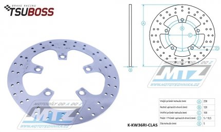 Kotou brzdov (250/100/5D) - Kawasaki ZRX1100 / 97-00+ZRX1200 / 01-06+ZRX1200R / 01-06+ZRX1200S / 01-06