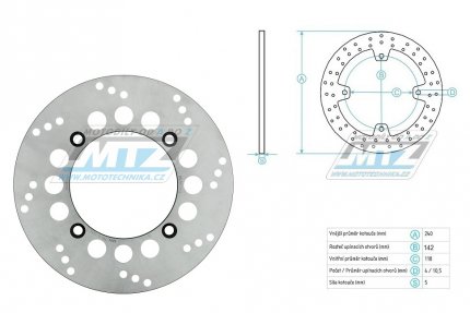 Kotou brzdov (240/118/4D) kulat desing - Suzuki DR650SE / 96-21 + XF650 Freewind / 97-01