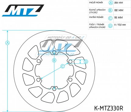 Kotou brzdov (256/115/6D) - kulat desing - Triumph Daytona750 / 91-93+Trident750 / 91-96+SpeedTriple900+Sprint900+Thinderbird900 + Daytona1000 / 91-93+Daytona1200 / 94-97